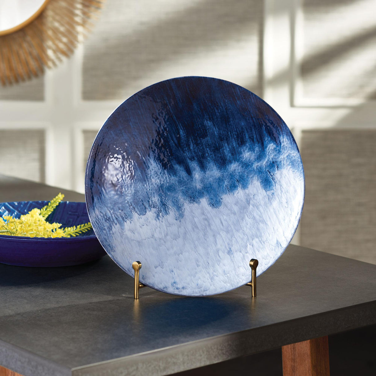 Napa Blue Ombre AZUL DECORATIVE PLATE LARGE