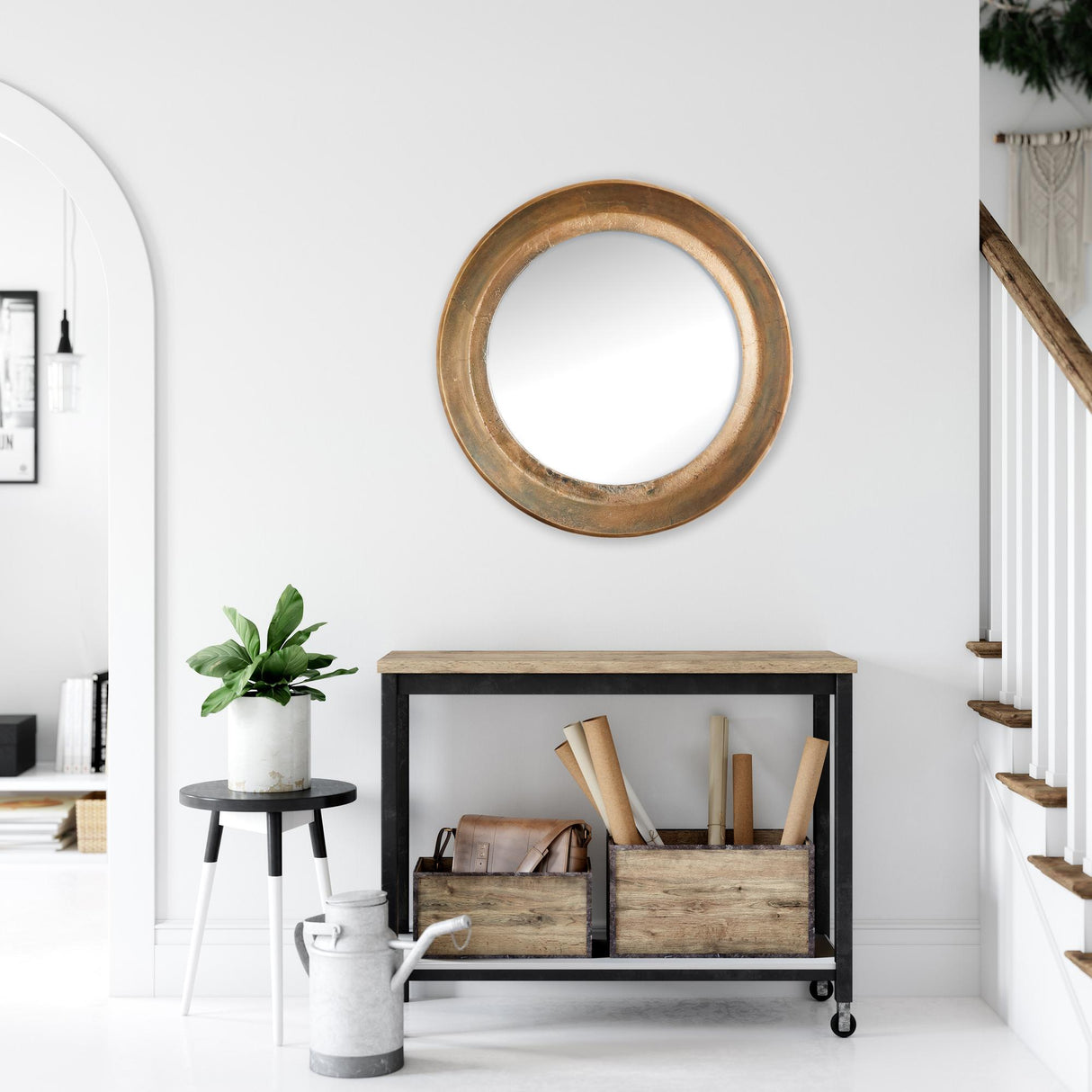 Napa Antique Nickel DEYO MIRROR 24"