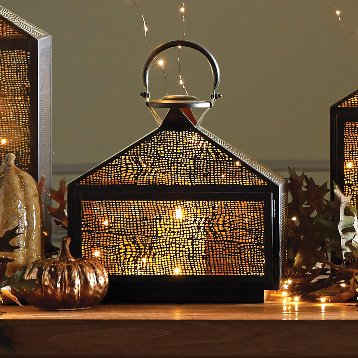 Napa Black/Gold AMHURST LANTERN SMALL