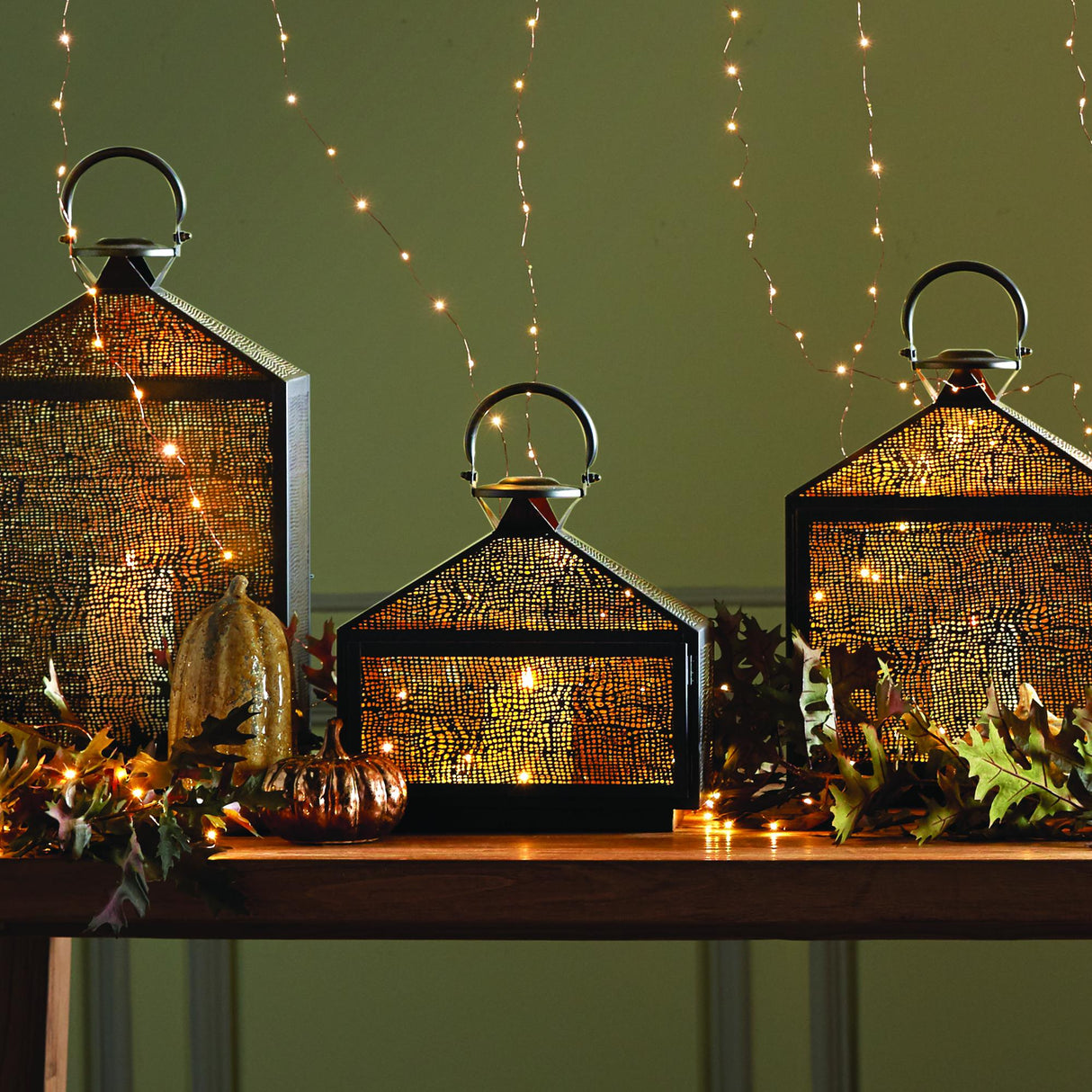 Napa Black/Gold AMHURST LANTERN SMALL