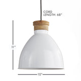 Napa Glossy White BRODY PENDANT