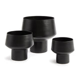 Napa Matte Black CYRUS CACHEPOTS, SET OF 3