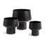 Napa Matte Black CYRUS CACHEPOTS, SET OF 3