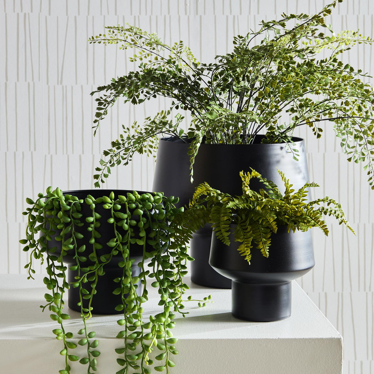 Napa Matte Black CYRUS CACHEPOTS, SET OF 3