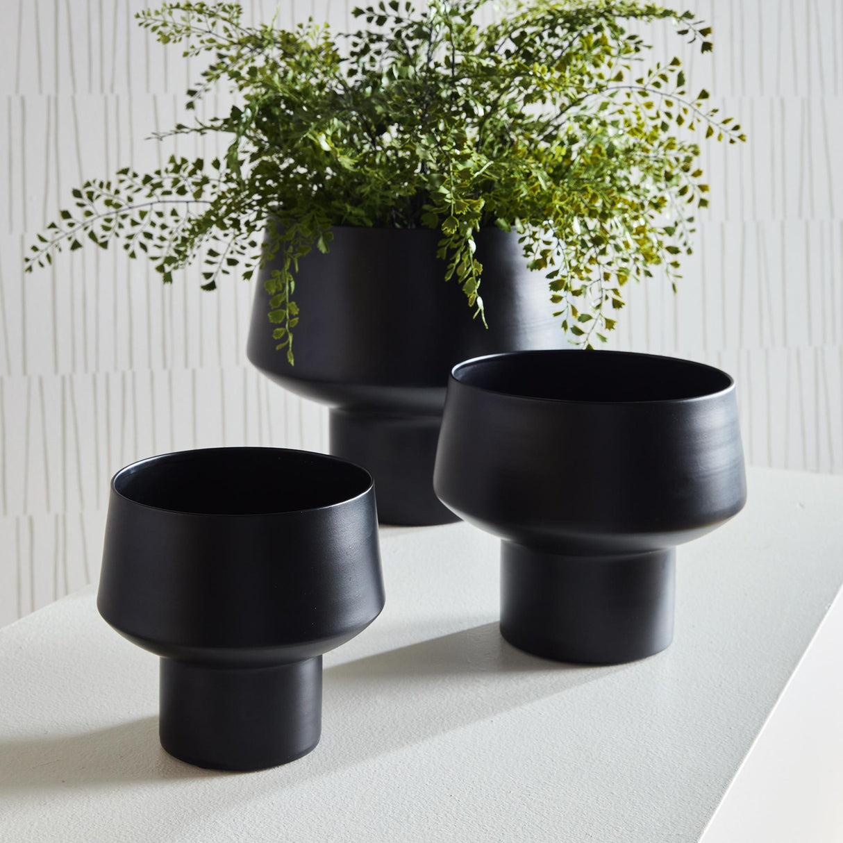 Napa Matte Black CYRUS CACHEPOTS, SET OF 3