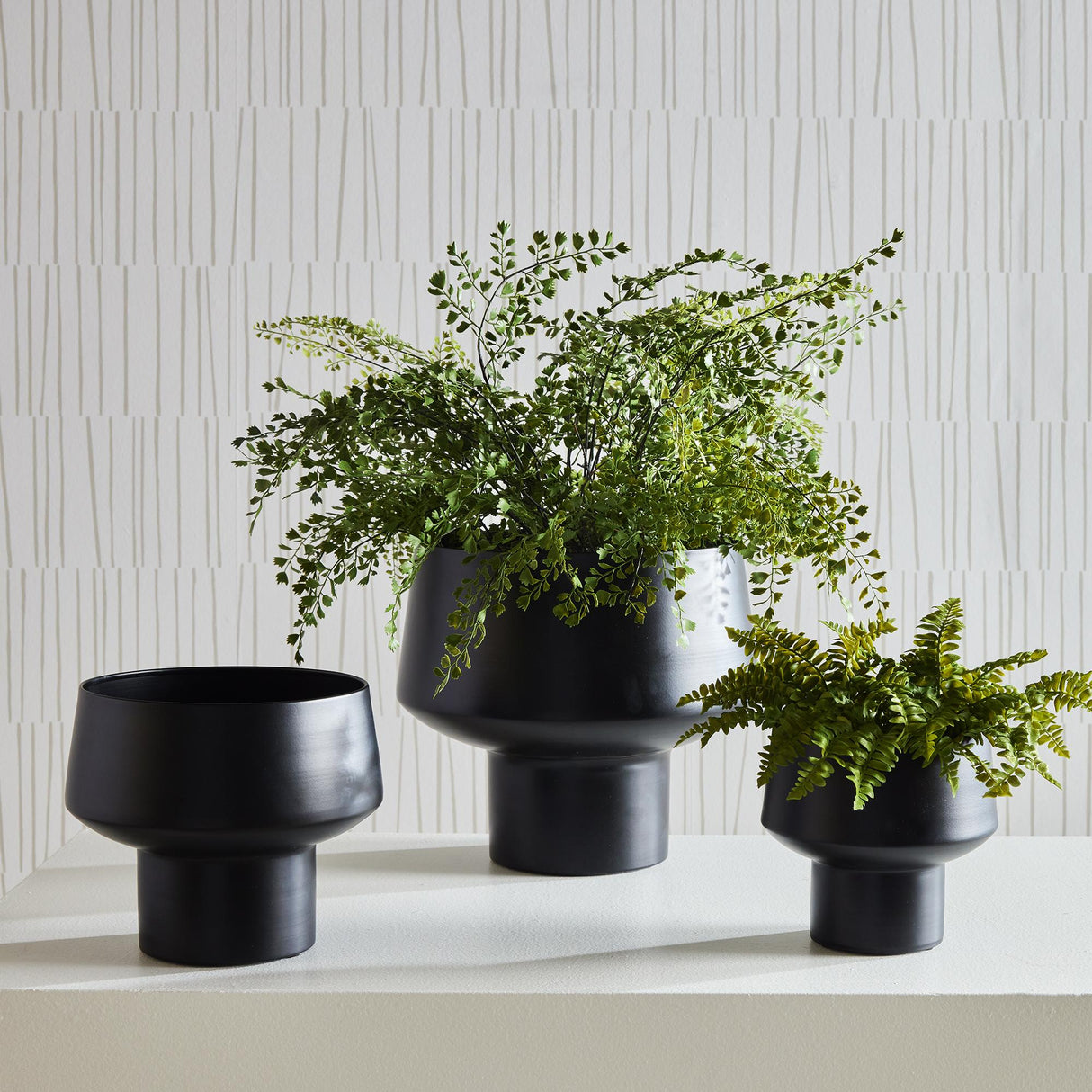 Napa Matte Black CYRUS CACHEPOTS, SET OF 3