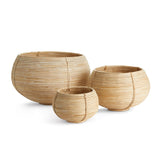 Napa Natural CANE RATTAN PLANT BASKETS, SET OF 3