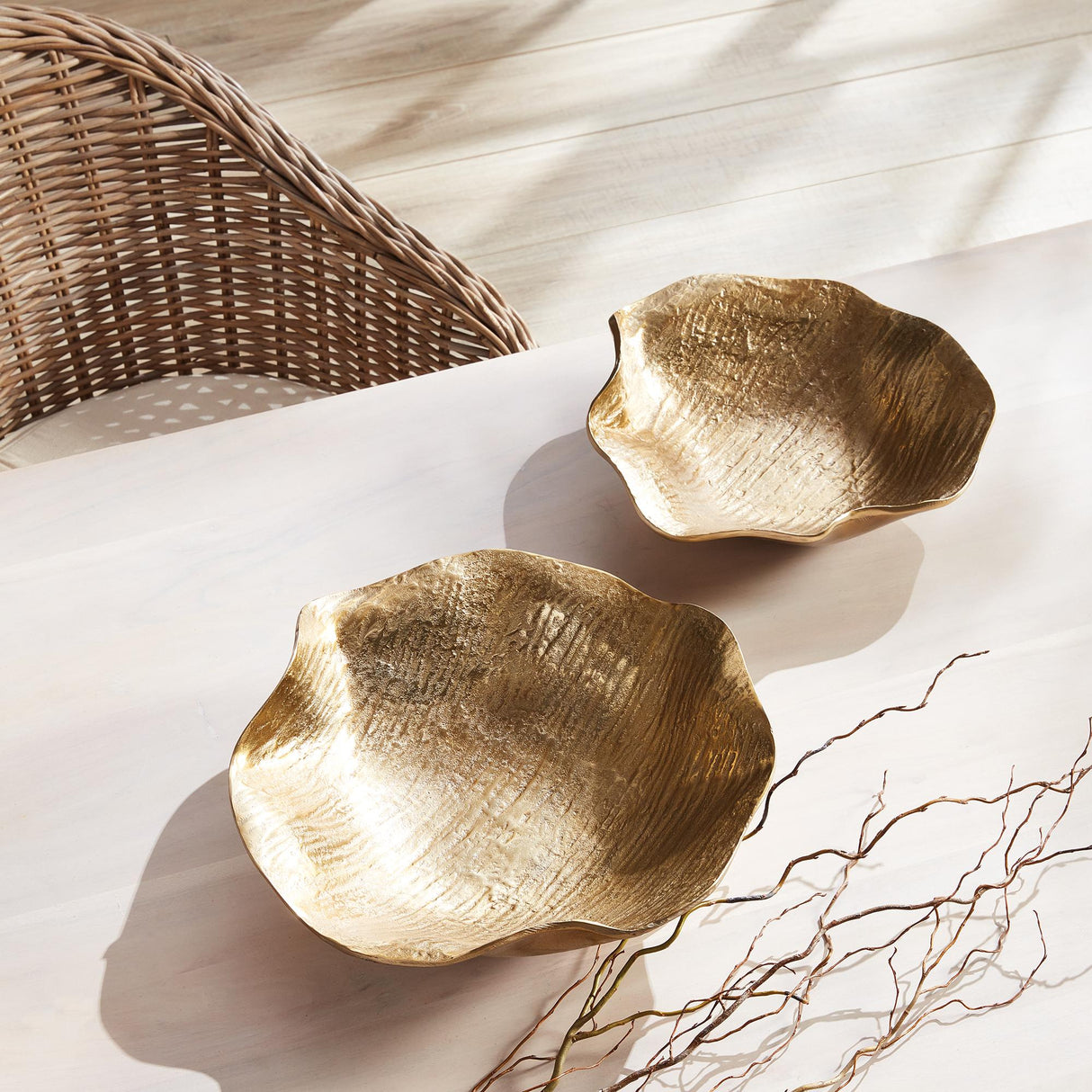 Napa Gold CLARICE DECORATIVE BOWLS, SET OF 2