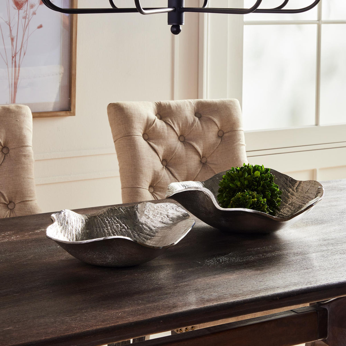 Napa Silver CLARICE DECORATIVE BOWLS, SET OF 2