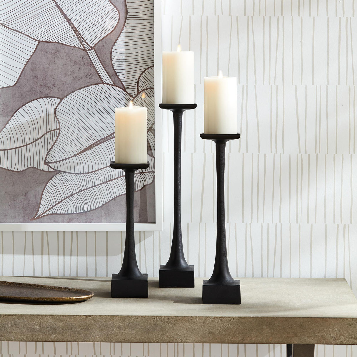 Napa Black MILTON CANDLE STAND MEDIUM