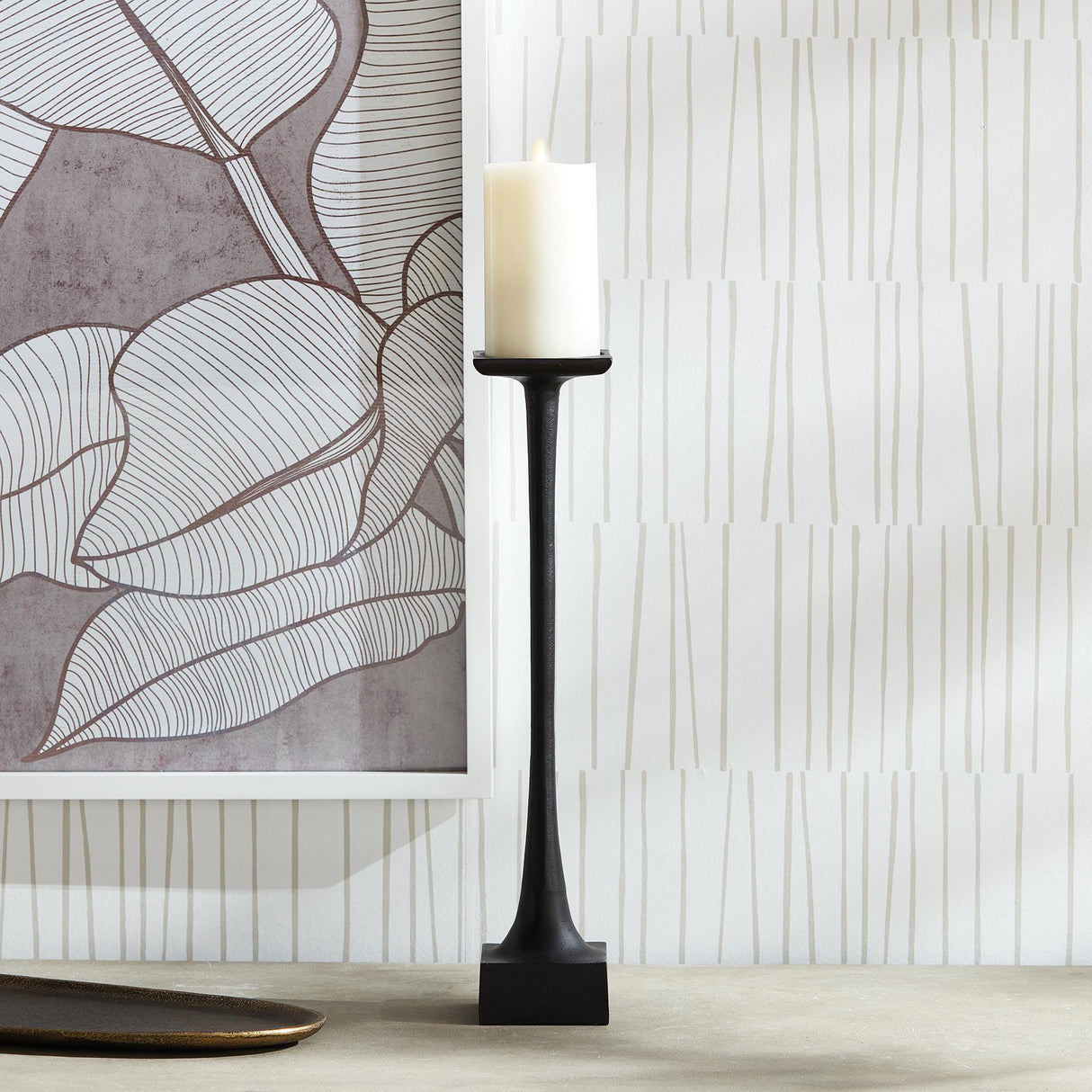 Napa Black MILTON CANDLE STAND TALL