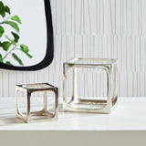 Napa Silver CUBIST SCULPTURES, SET OF 2
