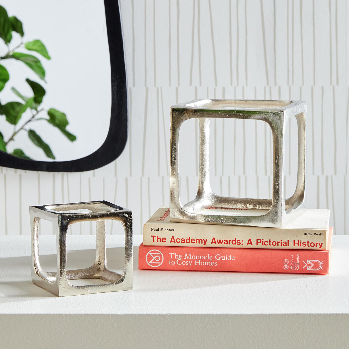 Napa Silver CUBIST SCULPTURES, SET OF 2