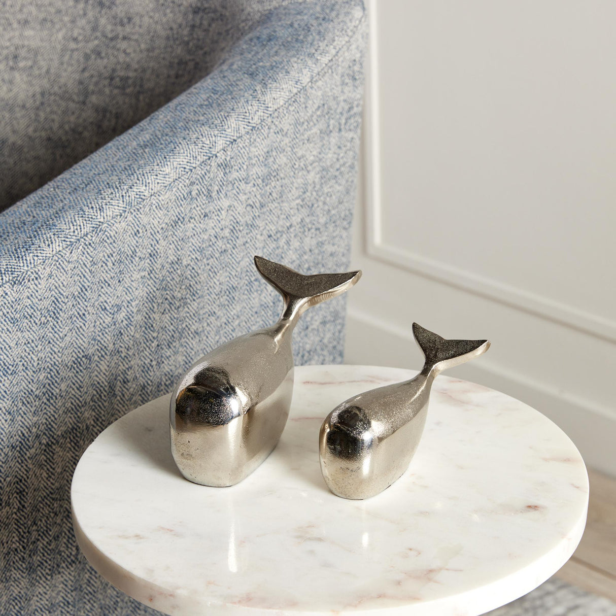 Napa Silver MOBY SCULPTURES, SET OF 2
