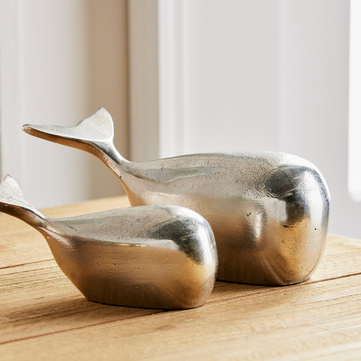 Napa Silver MOBY SCULPTURES, SET OF 2