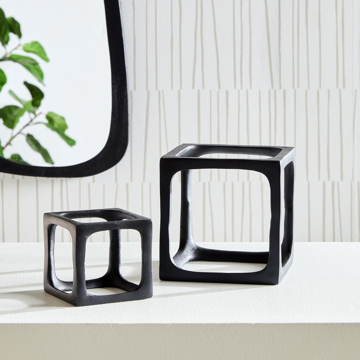 Napa Black CUBIST SCULPTURES, SET OF 2