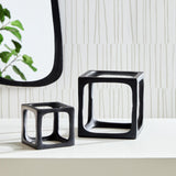 Napa Black CUBIST SCULPTURES, SET OF 2