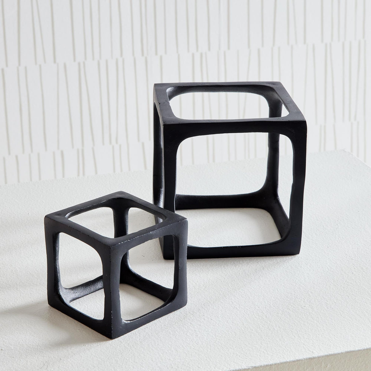 Napa Black CUBIST SCULPTURES, SET OF 2