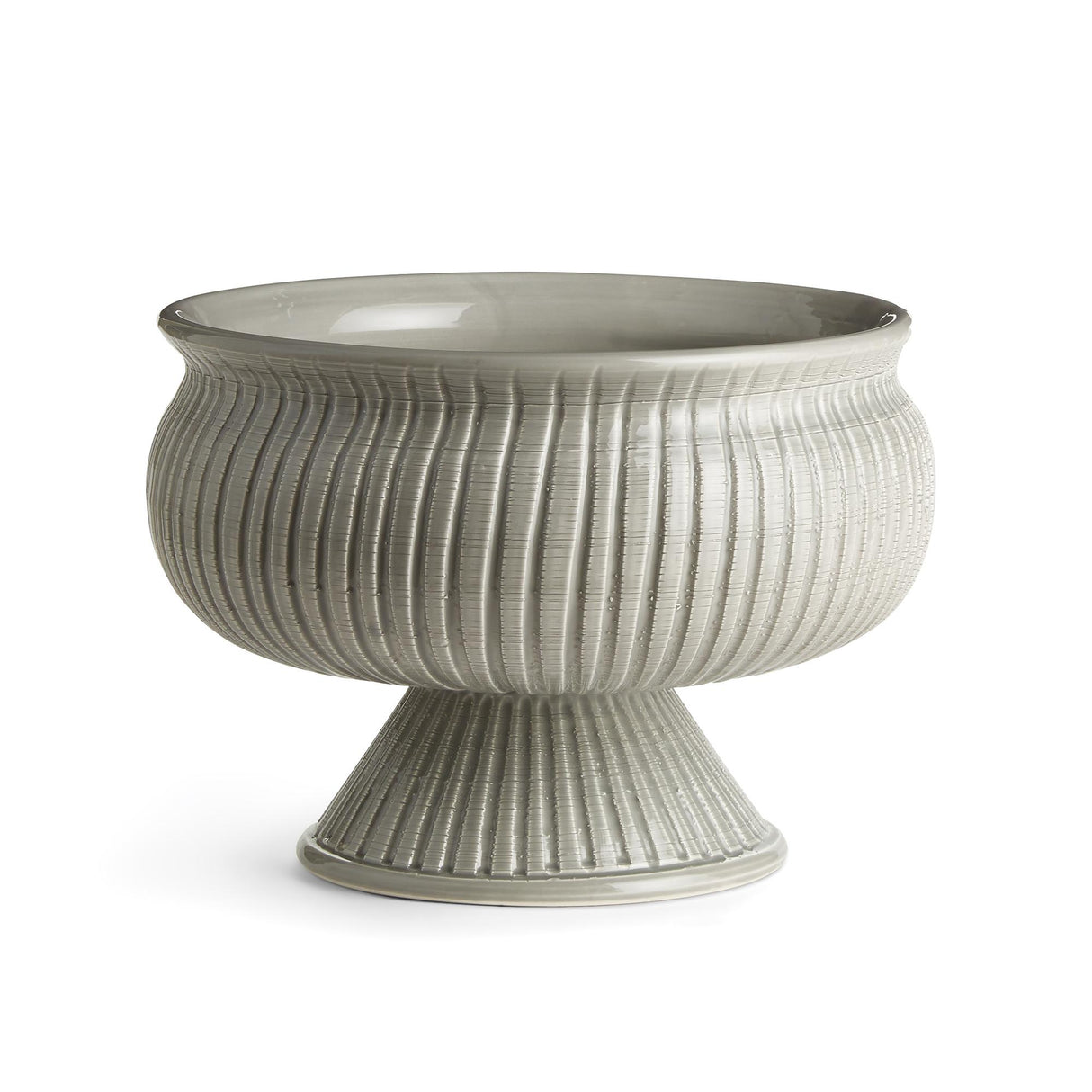 Napa Gray GRAFFIO DECORATIVE FOOTED BOWL