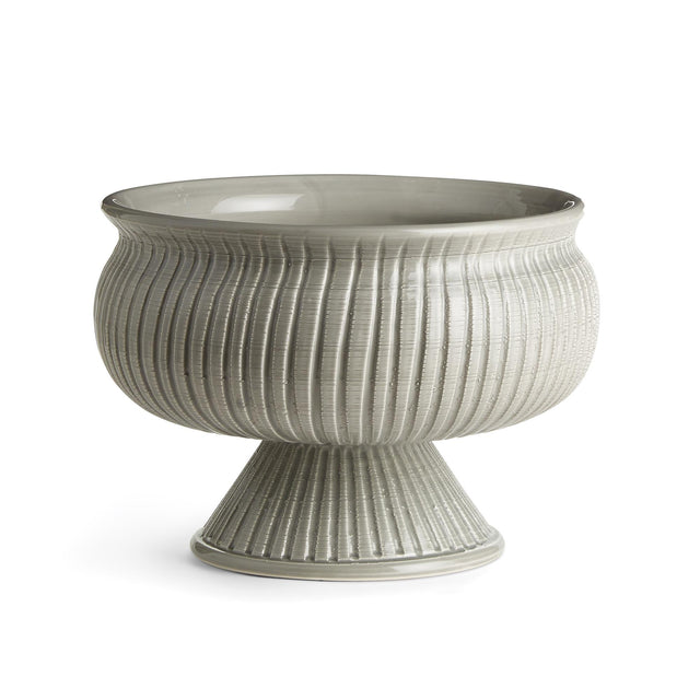 Napa Gray GRAFFIO DECORATIVE FOOTED BOWL