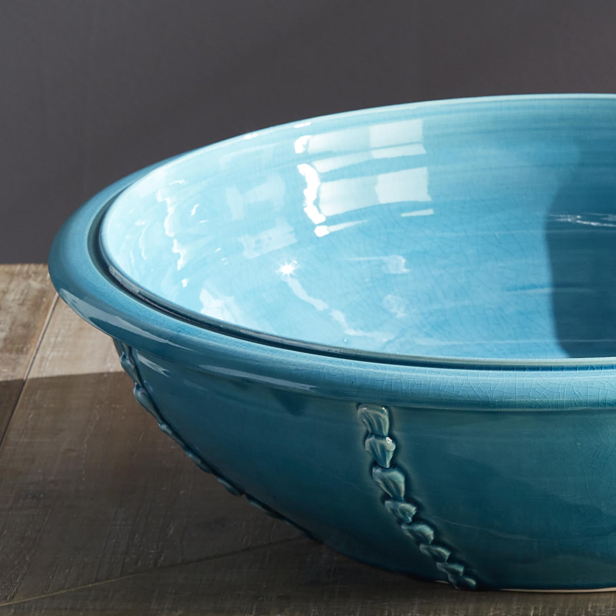 Napa Aqua POSITANO SHALLOW DECORATIVE BOWL