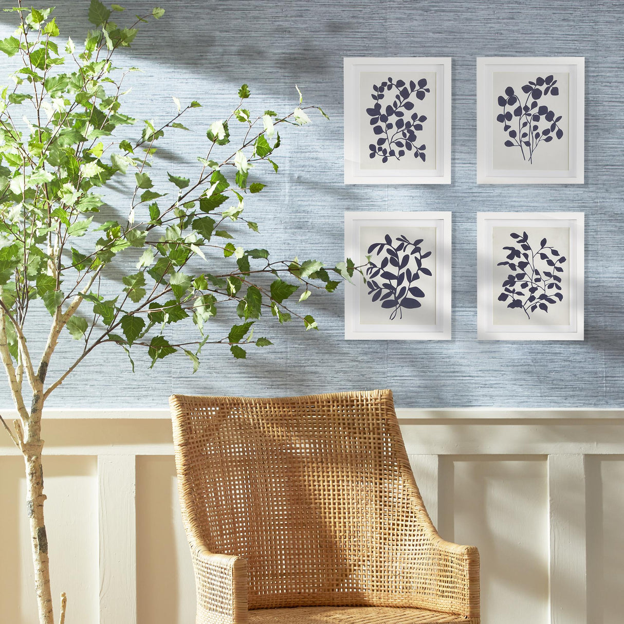 Napa Includes mat LEAFY VINE PRINTS, SET OF 4