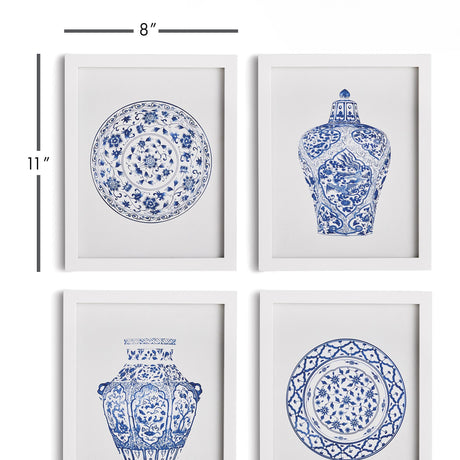 Napa  DYNASTY PETITE PRINTS, SET OF 4