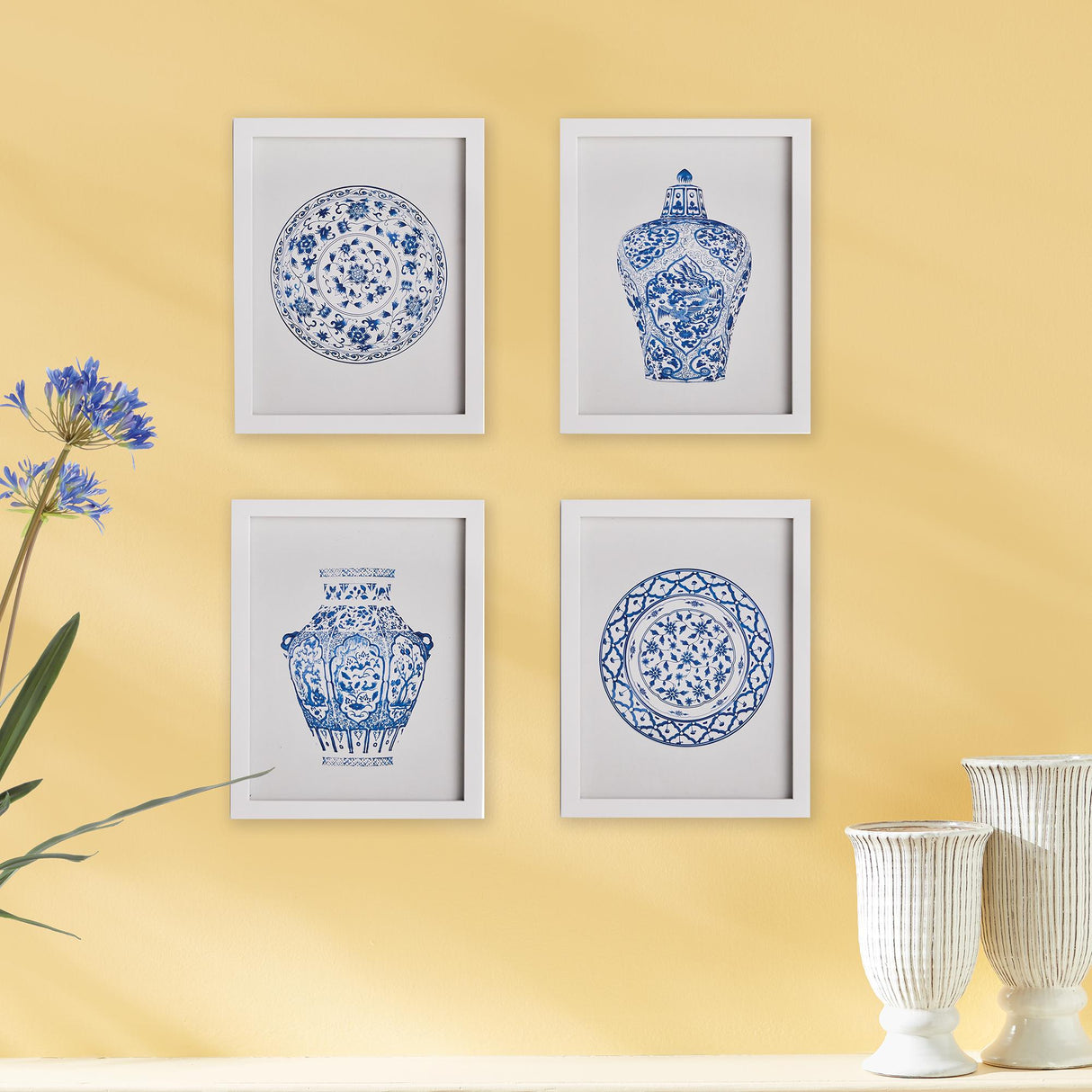 Napa  DYNASTY PETITE PRINTS, SET OF 4