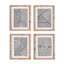 Napa Includes mat ACHROMATIC LINEAR PETITE PRINTS, SET OF 4