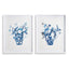 Napa Includes mat MATCHED PAIR FLORAL PRINTS, SET OF 2
