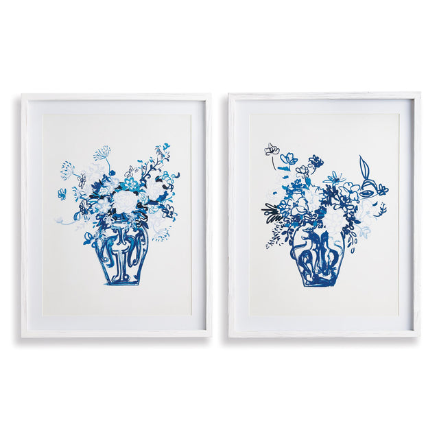 Napa Includes mat MATCHED PAIR FLORAL PRINTS, SET OF 2