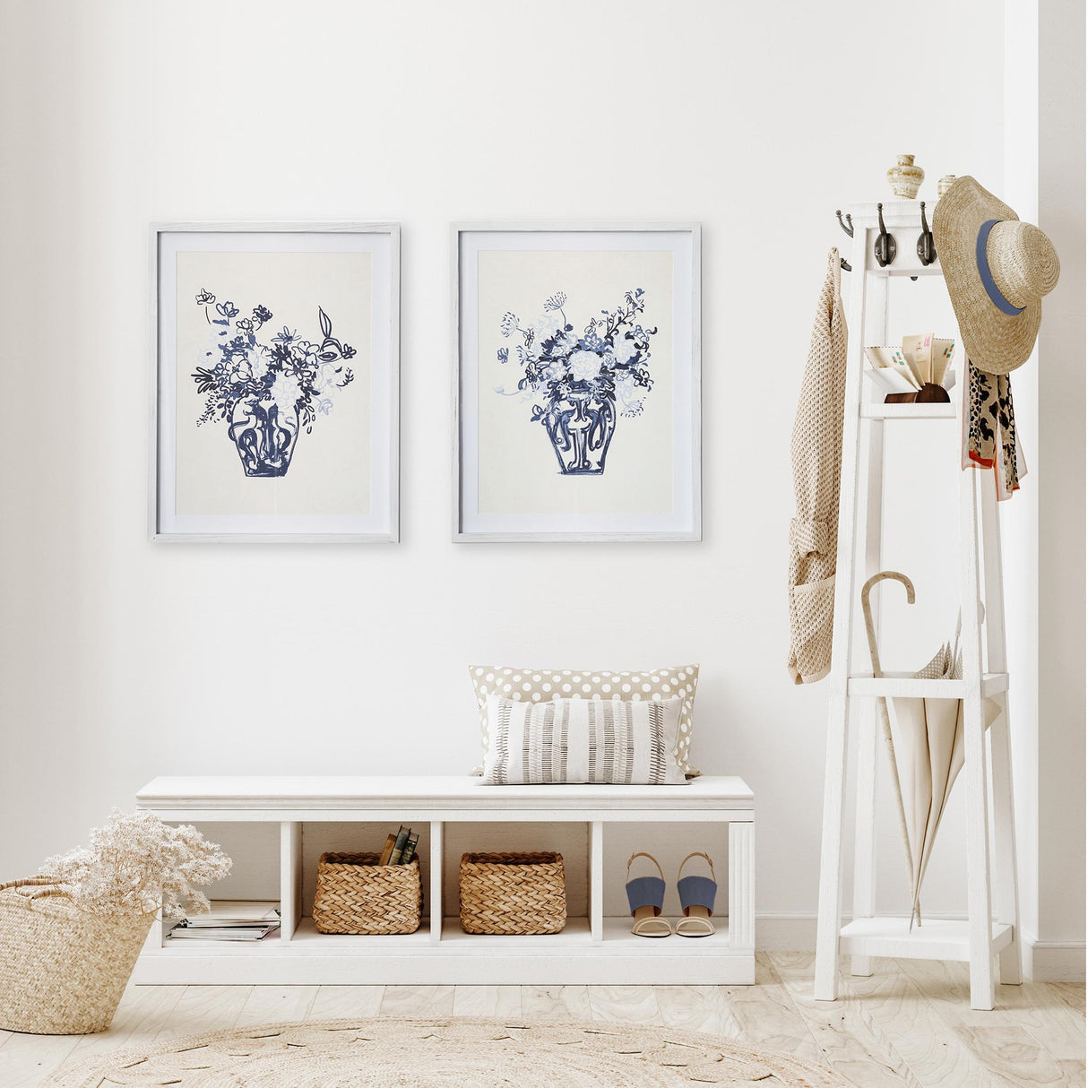 Napa Includes mat MATCHED PAIR FLORAL PRINTS, SET OF 2