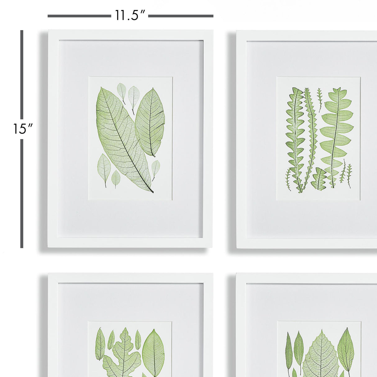 Napa Includes mat ASSORTED LEAF PRINTS, SET OF 4