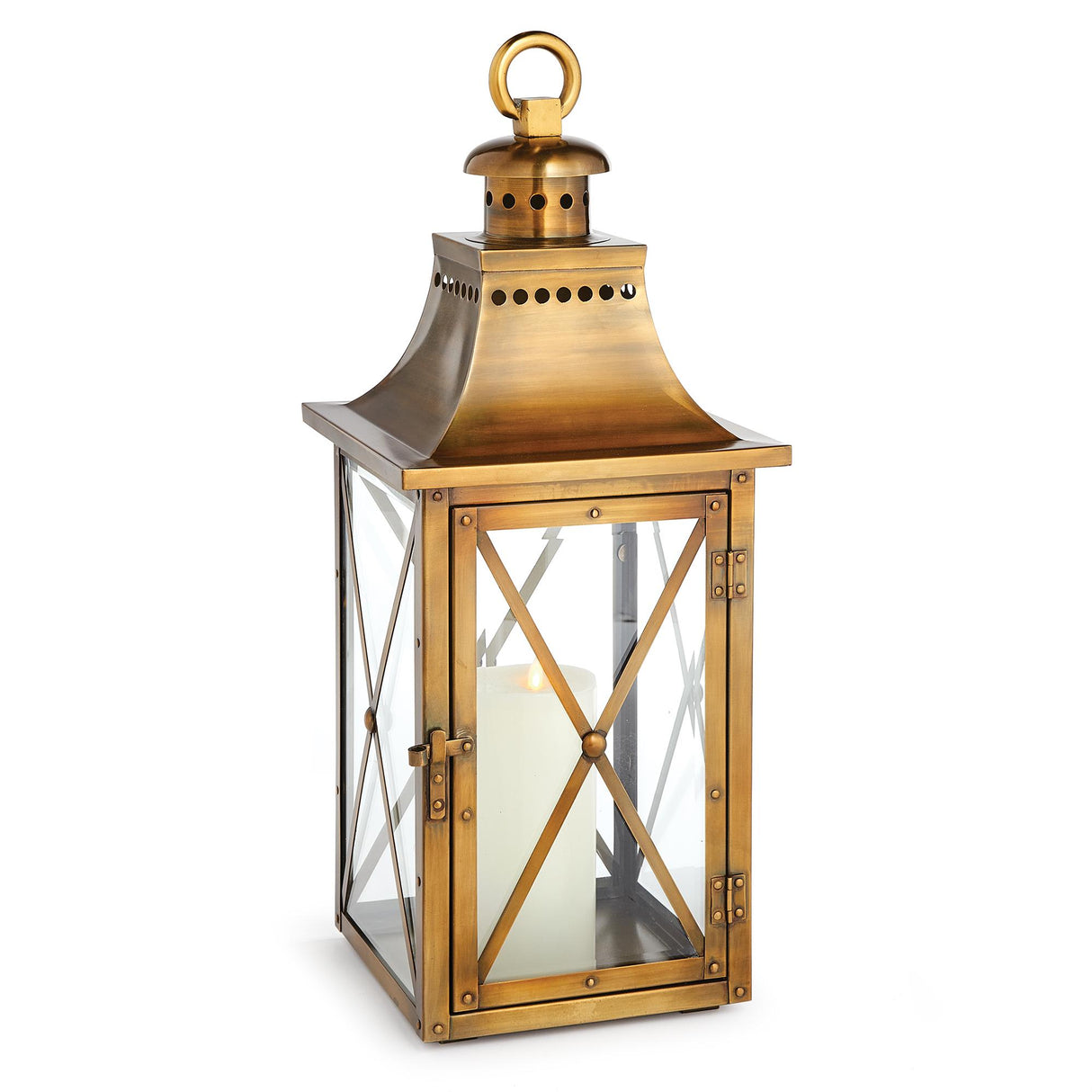 Napa Antique Brass HOMES LANTERN LARGE
