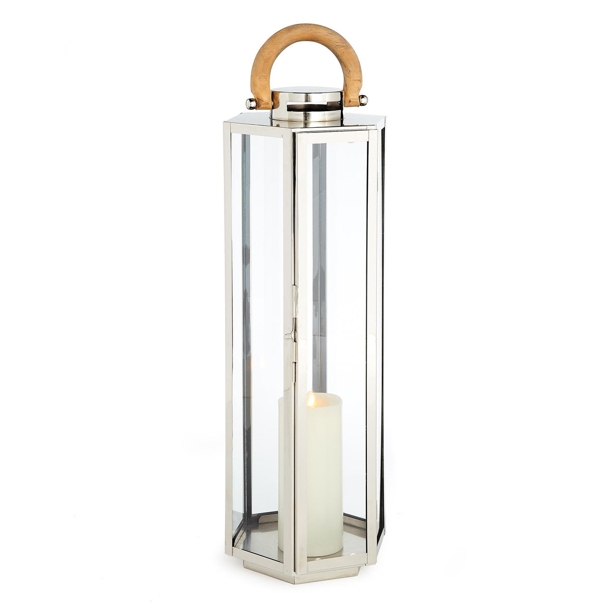 Napa Stainless Steel/Natural DOCKSIDE OUTDOOR LANTERN LARGE