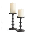 Napa Black bronze ABACUS PETITE CANDLE STANDS, SET OF 2
