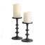 Napa Black bronze ABACUS PETITE CANDLE STANDS, SET OF 2