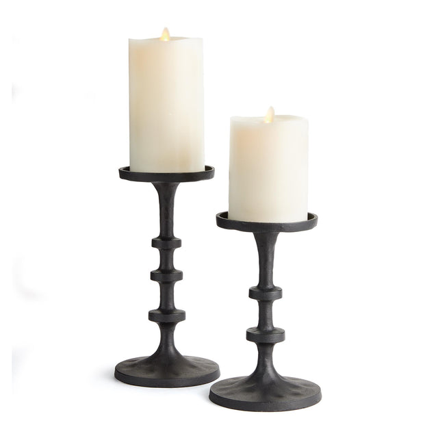 Napa Black bronze ABACUS PETITE CANDLE STANDS, SET OF 2
