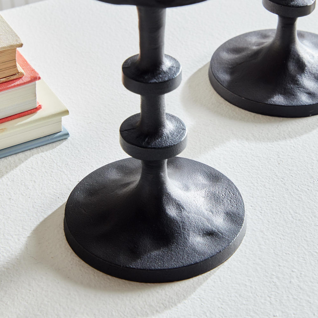 Napa Black bronze ABACUS PETITE CANDLE STANDS, SET OF 2
