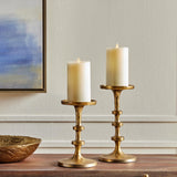 Napa Gold ABACUS PETITE CANDLE STANDS, SET OF 2