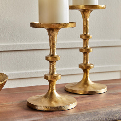 Napa Gold ABACUS PETITE CANDLE STANDS, SET OF 2