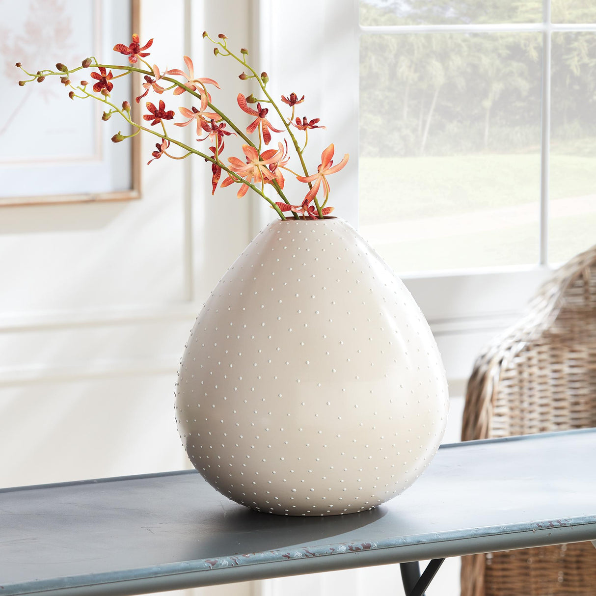 Napa Ecru/White KEYLA VASE LARGE