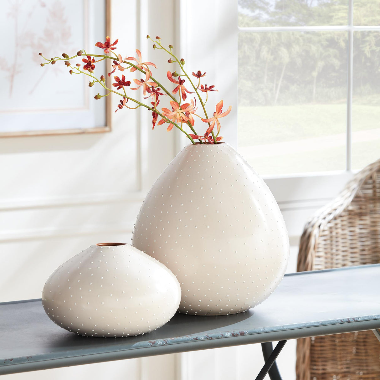 Napa Ecru/White KEYLA VASE LARGE