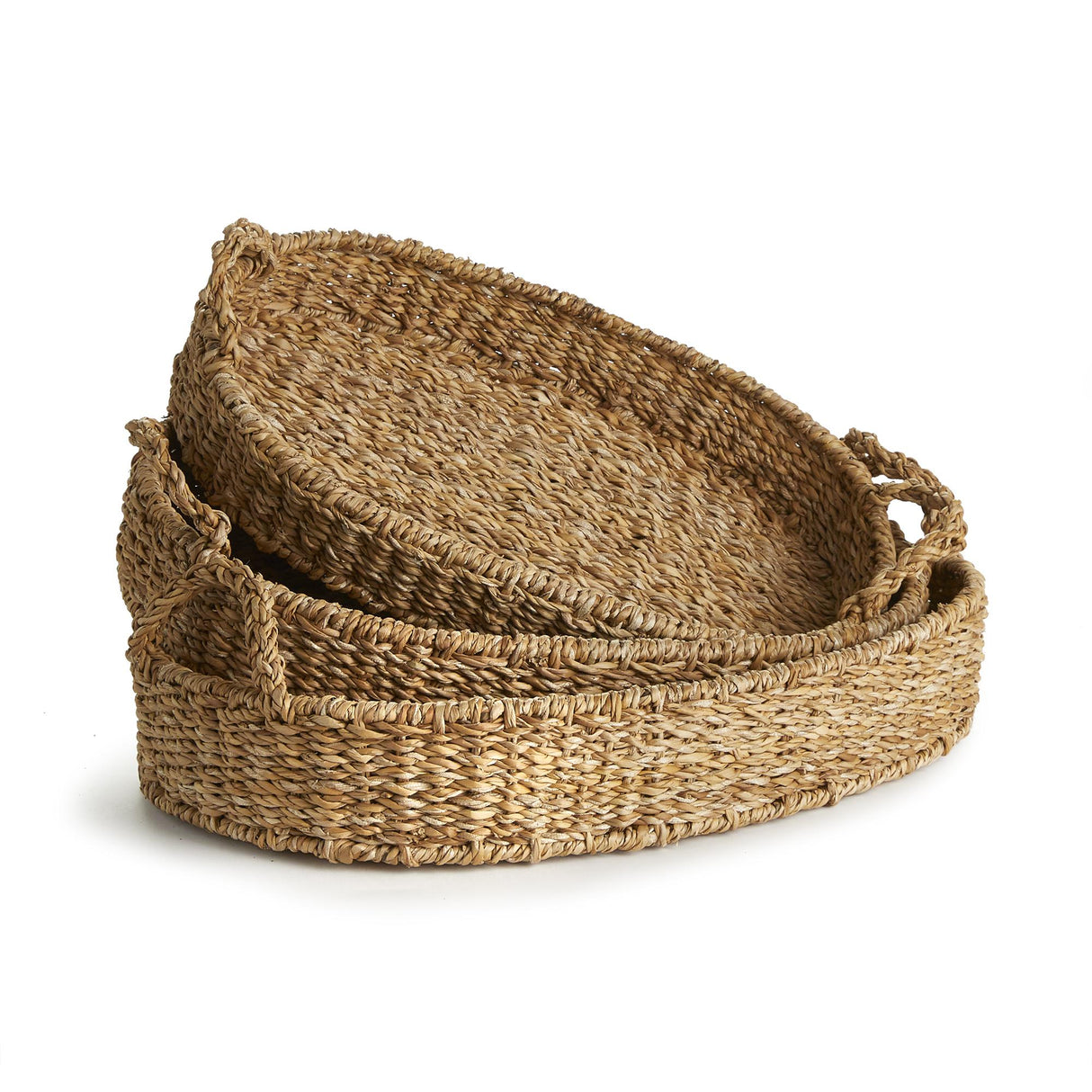 Napa Natural SEAGRASS OVAL TRAYS, SET OF 3