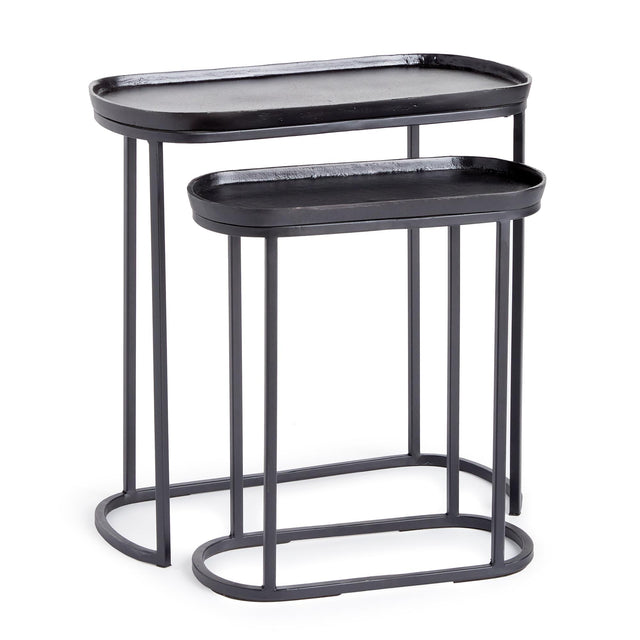 Napa Black ZIVA END TABLES, SET OF 2