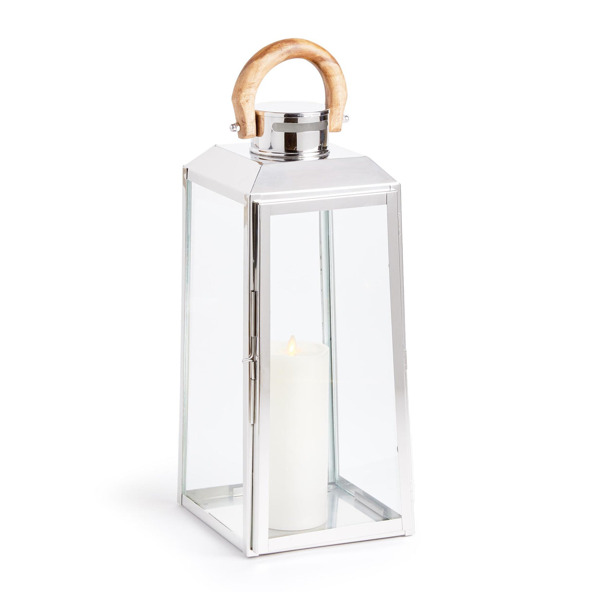 Napa Stainless Steel/Natural OCEANSIDE OUTDOOR LANTERN LARGE