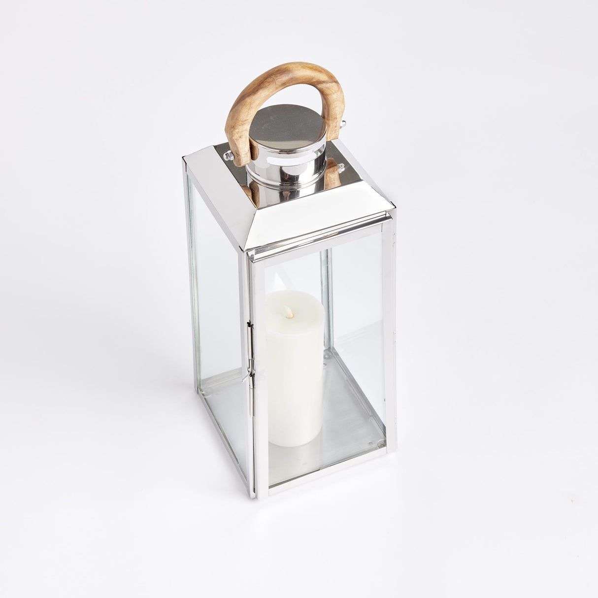 Napa Stainless Steel/Natural OCEANSIDE OUTDOOR LANTERN LARGE