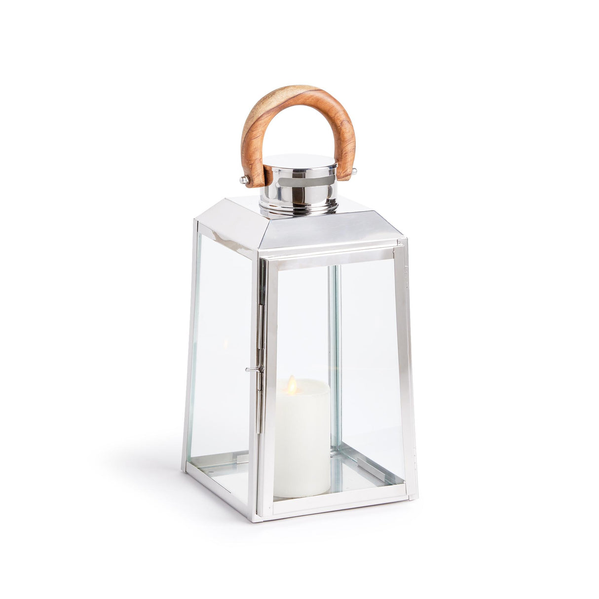 Napa Stainless Steel/Natural OCEANSIDE OUTDOOR LANTERN SMALL