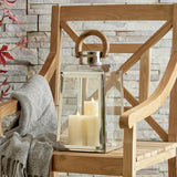 Napa Stainless Steel/Natural OCEANSIDE OUTDOOR LANTERN SMALL