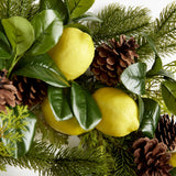 Napa  LEMON & MIXED BOTANICALS WREATH 26"